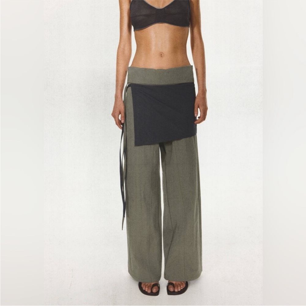 NWT Eckhaus Latta x MANGO Tied Overlay Pants